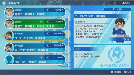 リーグ部の寄付