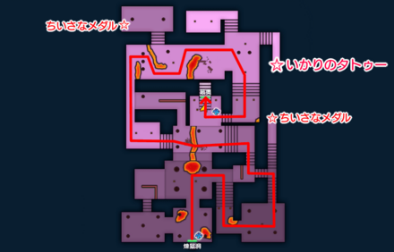 炎の神殿の攻略チャート