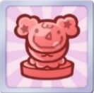 あかワイルドさんの像