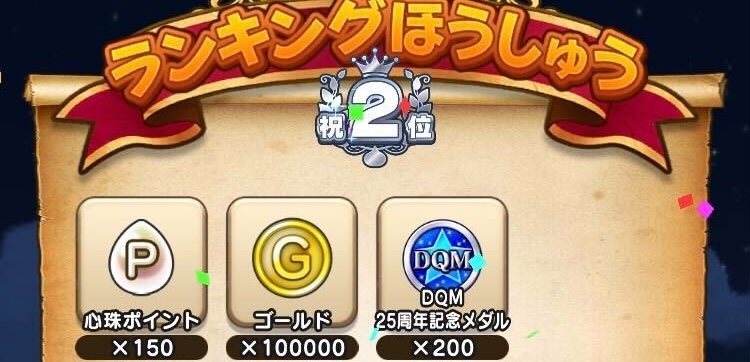 ランキング報酬