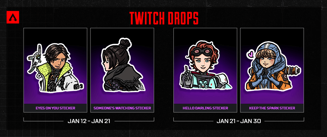 Twitchドロップでステッカーを入手できる