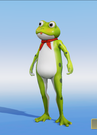 新緑のカエル画像