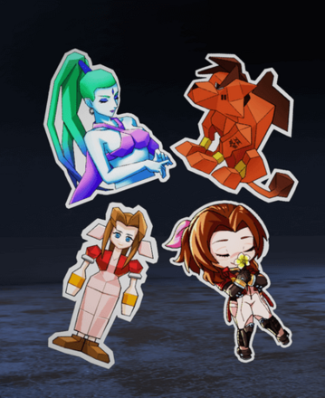 FFⅦ REBIRTH EVENT スーパーレアステッカーセット3の画像