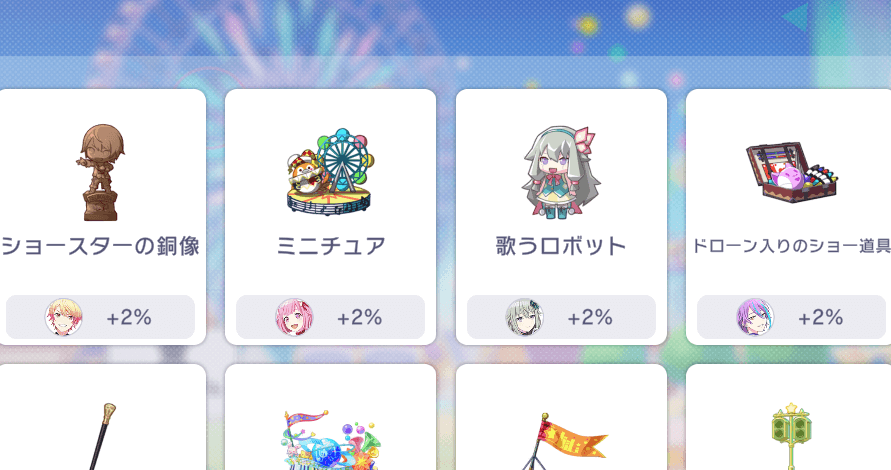 ワンダショのキャラ強化アイテム