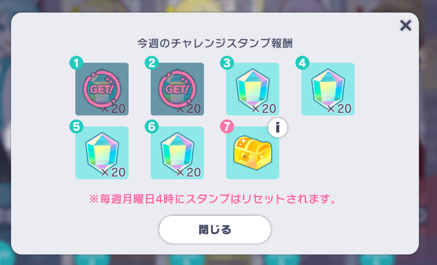 チャレンジライブの報酬