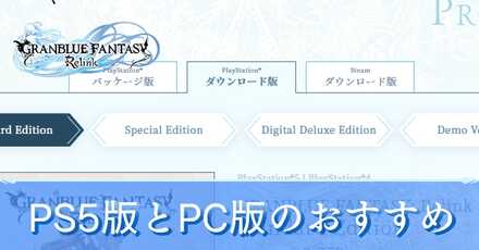 PS5版とPC版のおすすめ