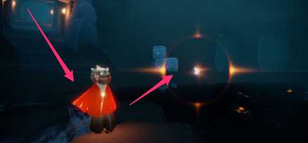 開けた空間に出るので左後ろを振り向く