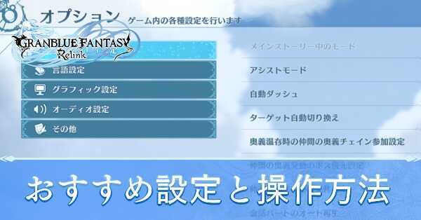 おすすめ設定と操作方法