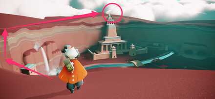 エリア最奥にある建物に向かう