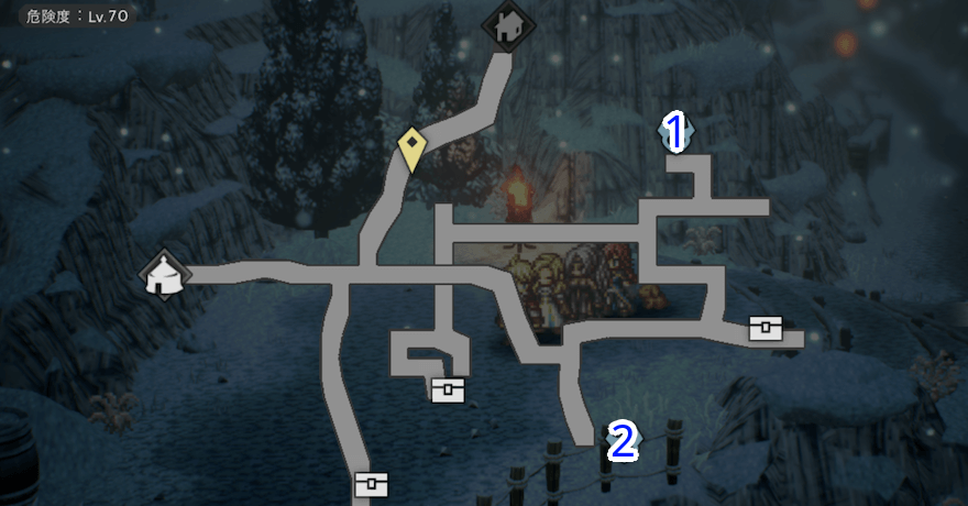 南コールドケープ雪道 シンボルエネミー