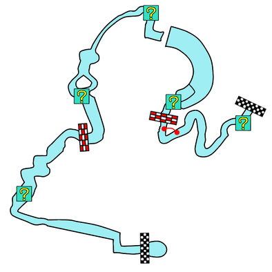 ワリオスノーマウンテンのコース画像