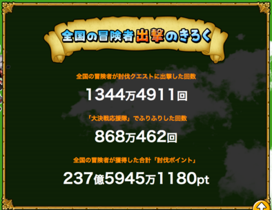 星ドラ全国の冒険者出撃のきろく画像