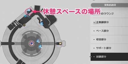 休憩スペースの場所