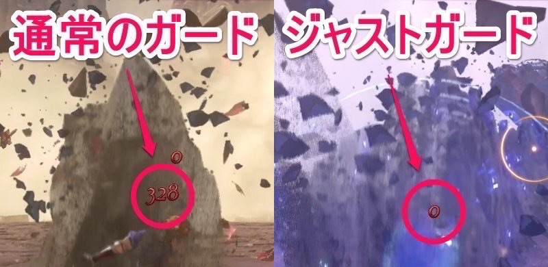 ガードとジャストガード比較