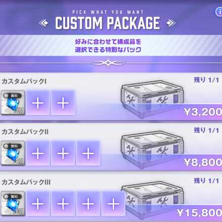 カスタムパック
