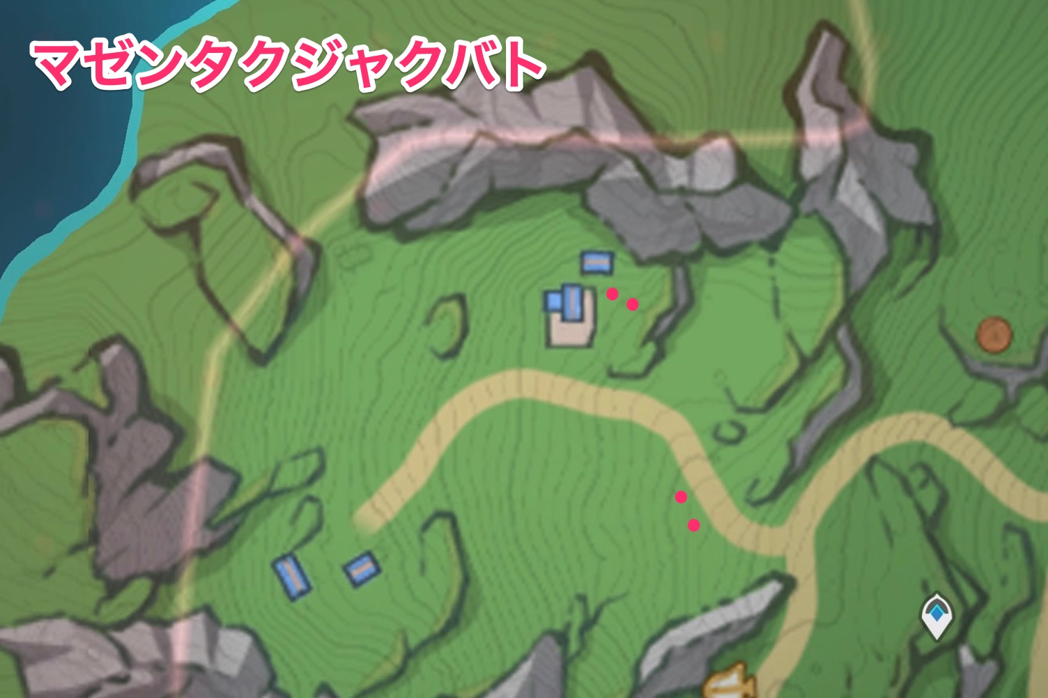 マゼンタクジャクバトのマップ画像