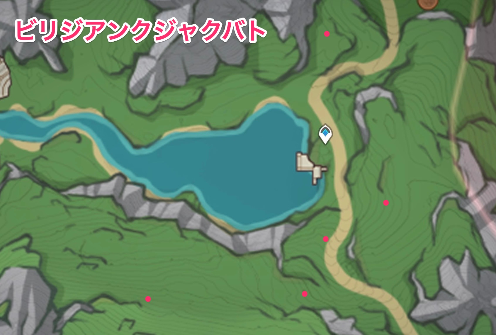 ビリジアンクジャクバトのマップ画像