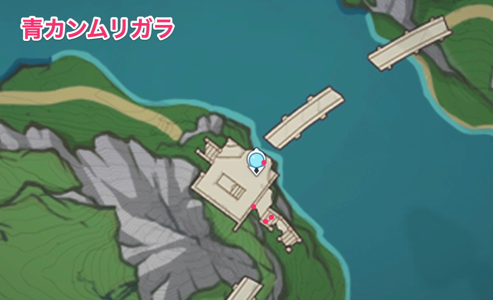 青カンムリガラのマップ画像