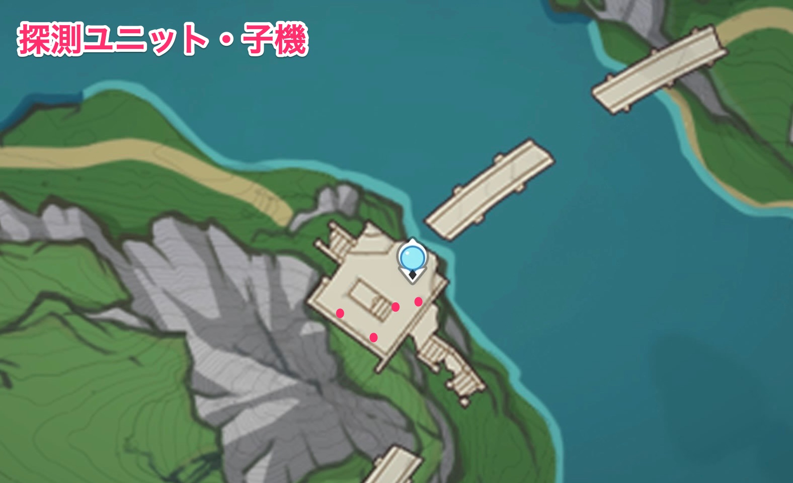 探測ユニット・子機のマップ画像