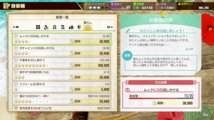 目安箱を達成する