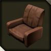 茶色のミニソファ画像