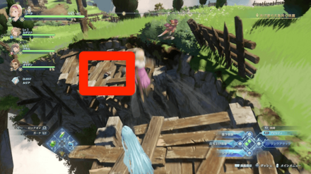 祈り場先の洞くつを抜けて左の崖際