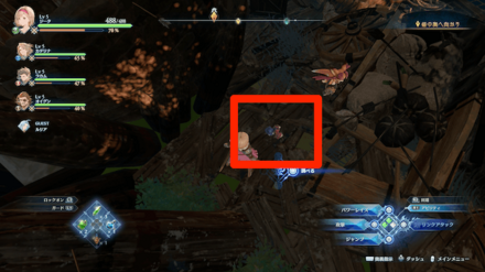 砦入ってすぐ左の壊れた荷車後ろ