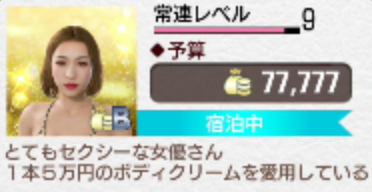 常連レベルが上がり、予算額が増加する