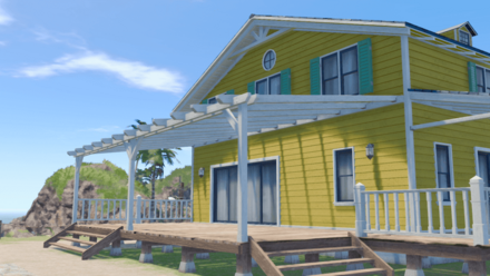 黄色×紺色の家