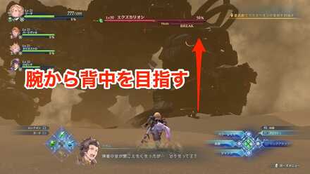 腕から背中を目指す