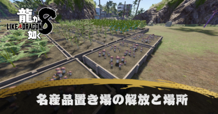 名産品置き場の解放と場所