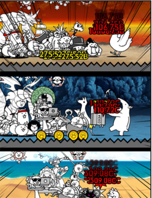 にゃんこレンジャー バトル画面