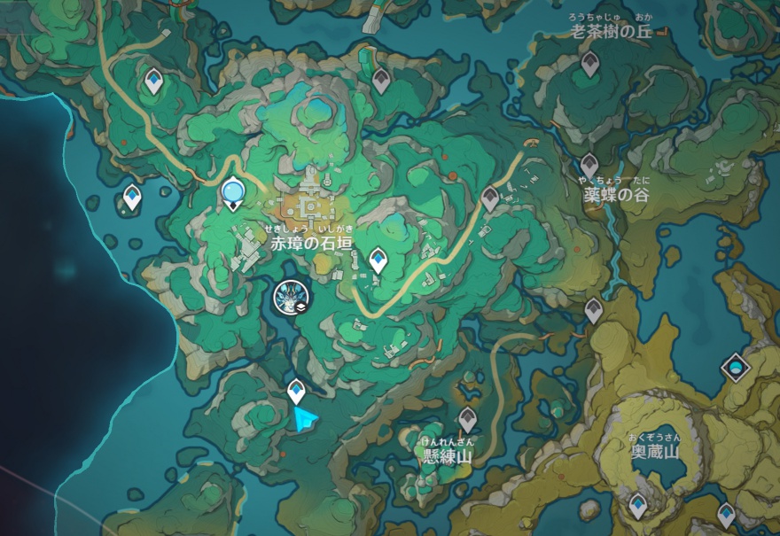 沈玉の谷の南峰に出現