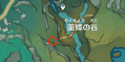 谷間にひらり色彩蝶のマップ