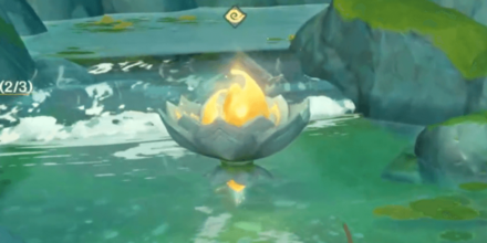 流蓮の灯を調べて全てのランプを灯す