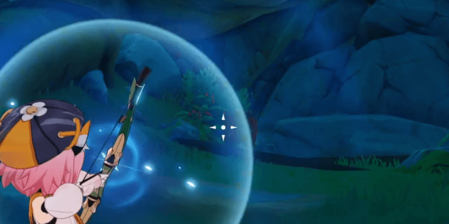 洞窟内に侵入する