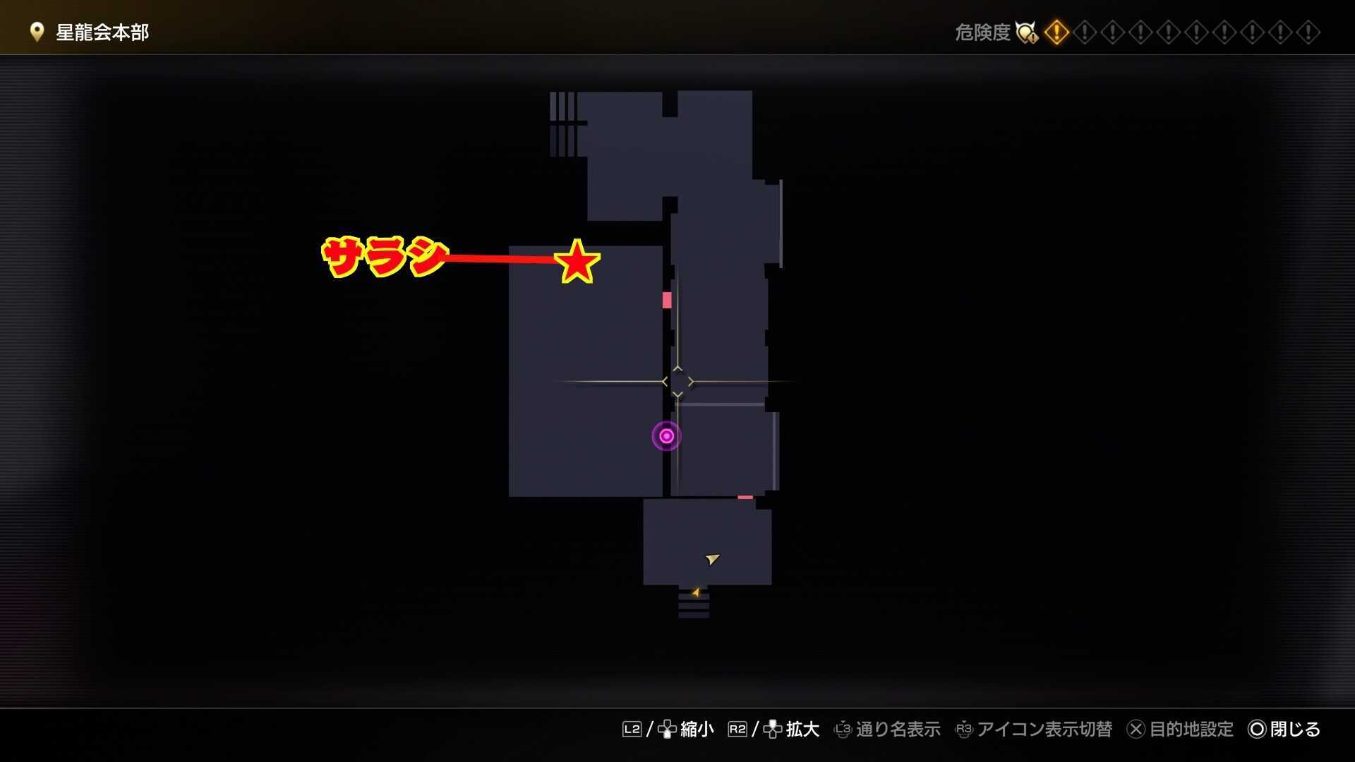 星龍会本部2のマップ