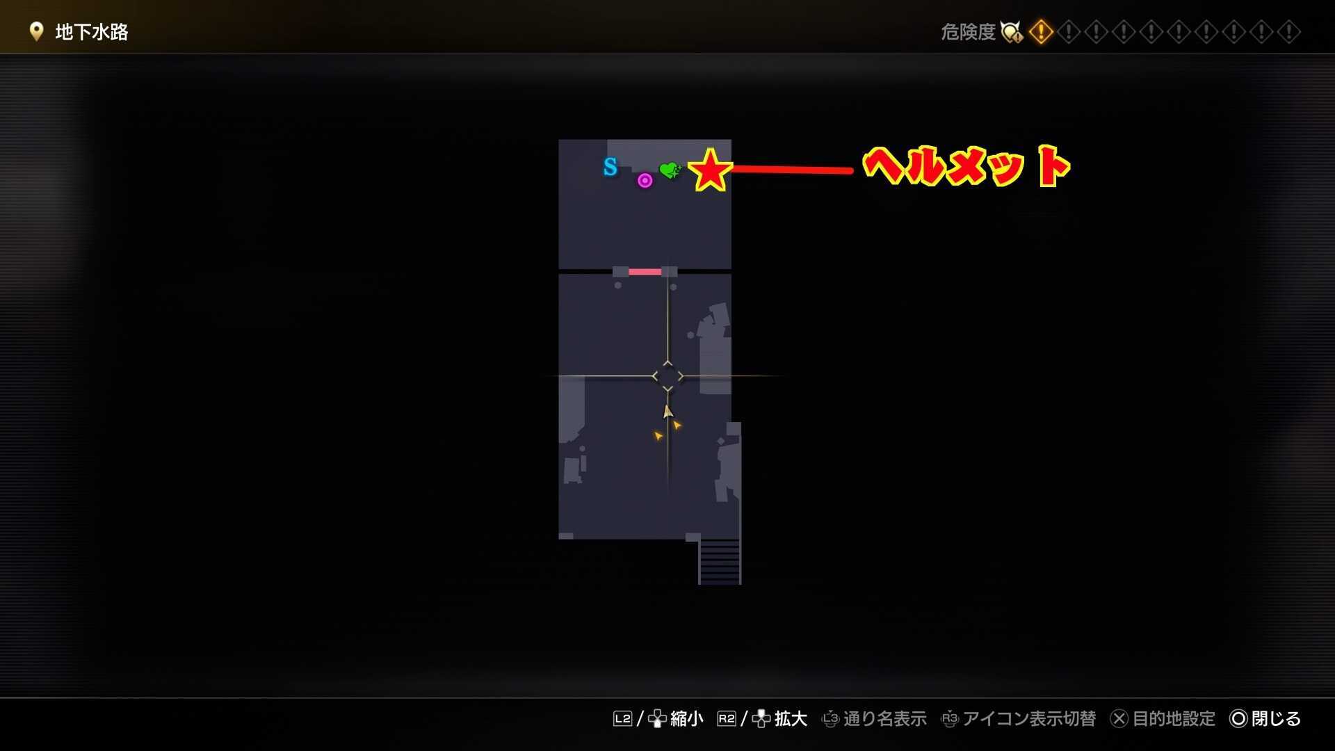 地下水路3のマップ