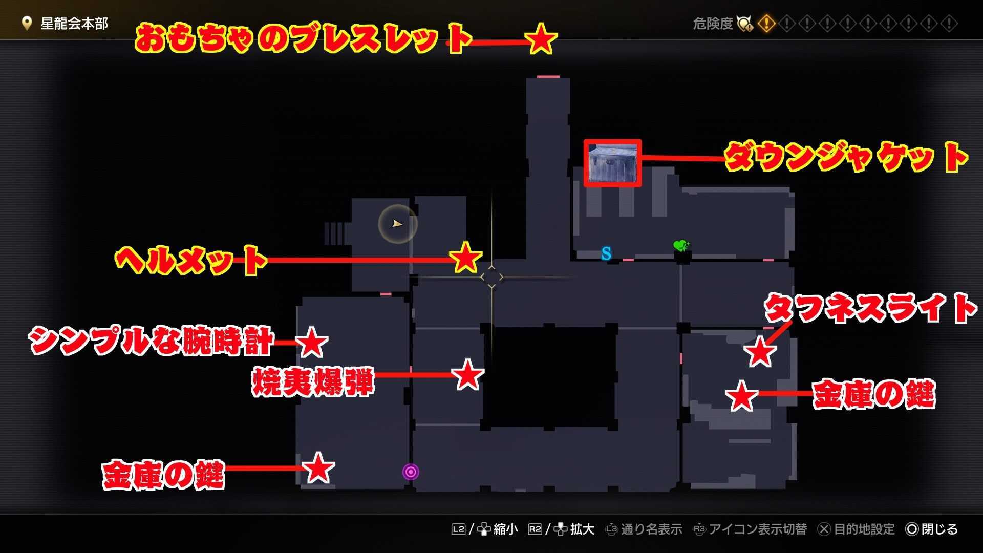 星龍会本部3のマップ