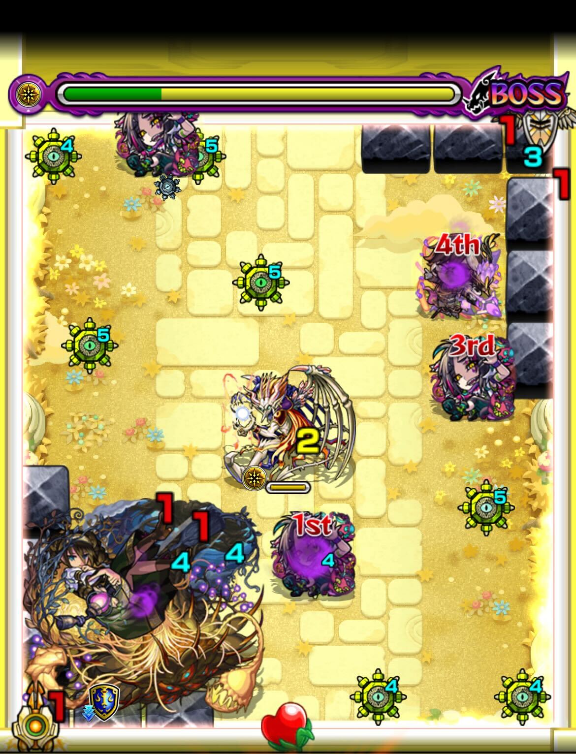 空中庭園1の園ボス2クロスドクロ処理後