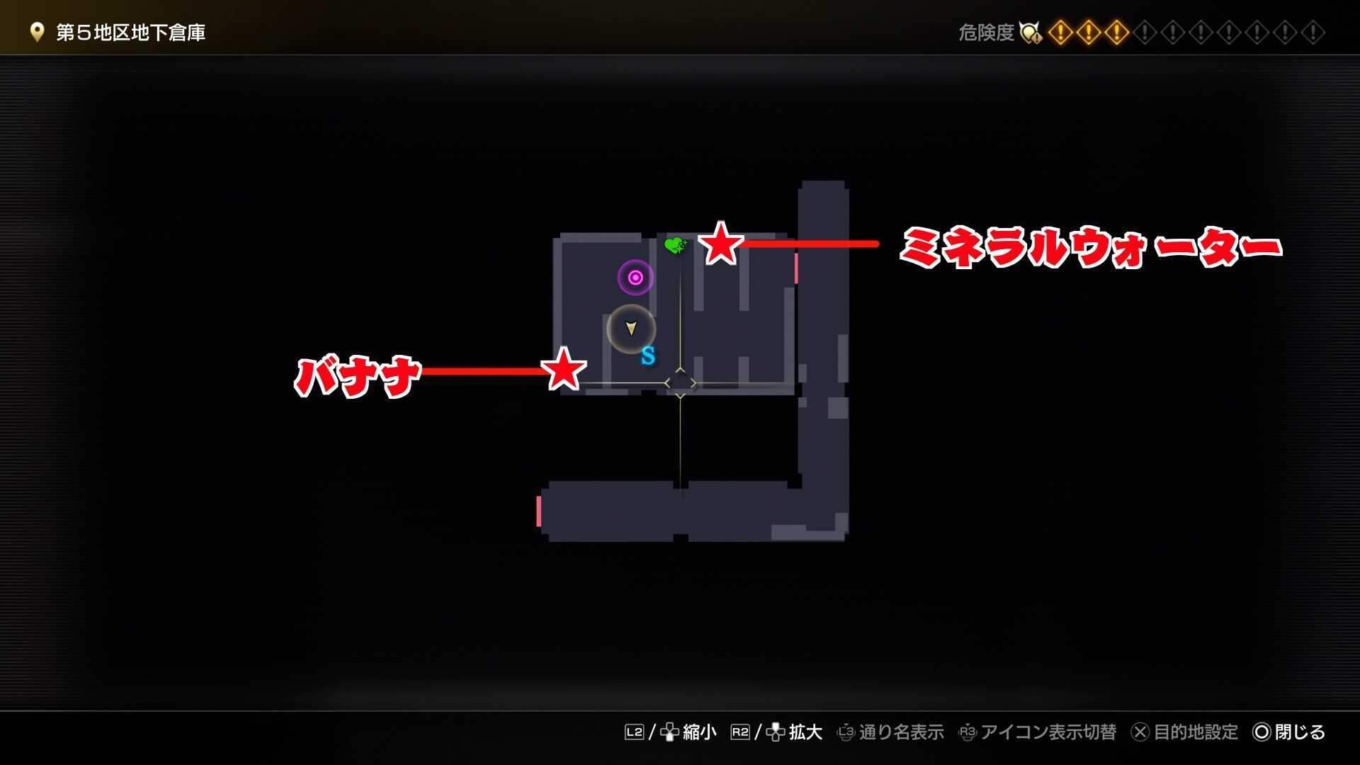 第5地区地下倉庫3のマップ