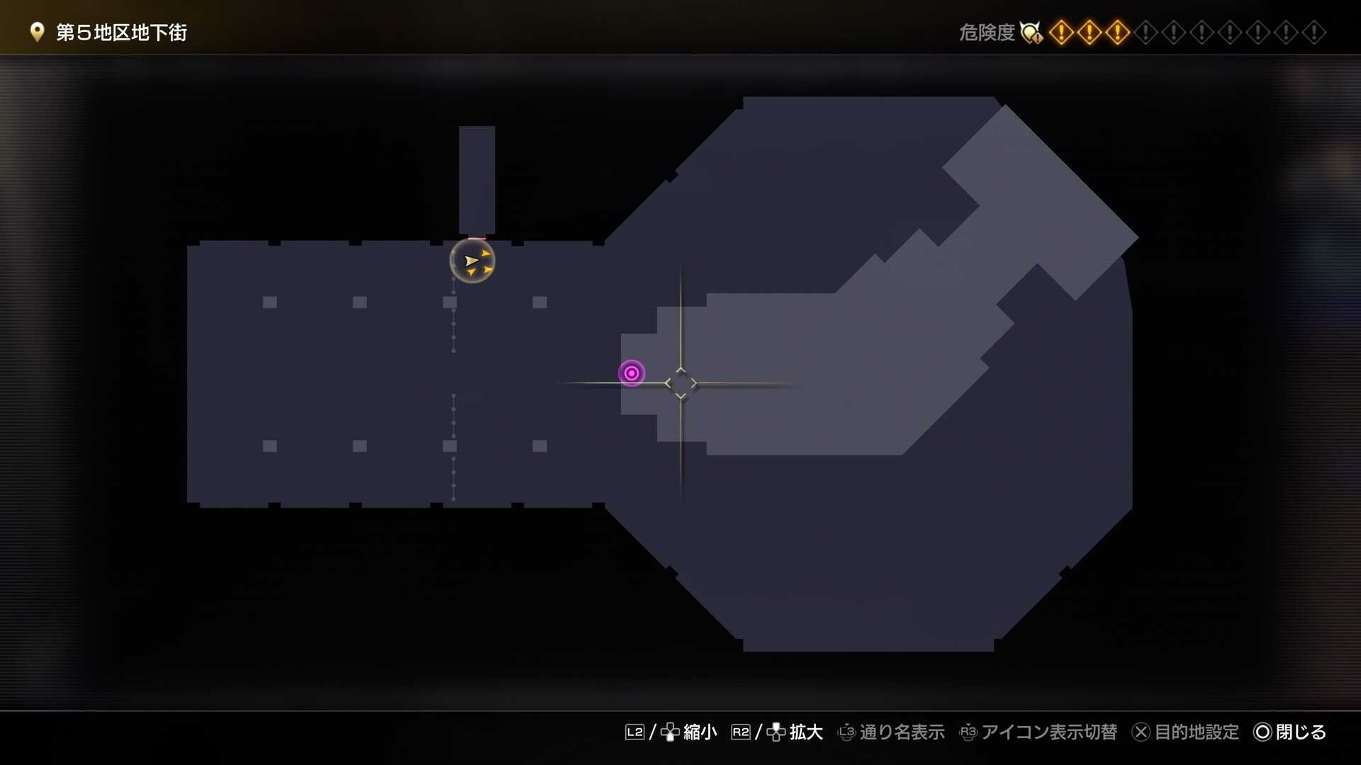 第5地区地下街のマップ
