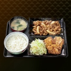 牛皿・から揚げ定食画像