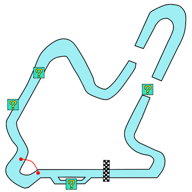 GBAマリオサーキットのコース画像