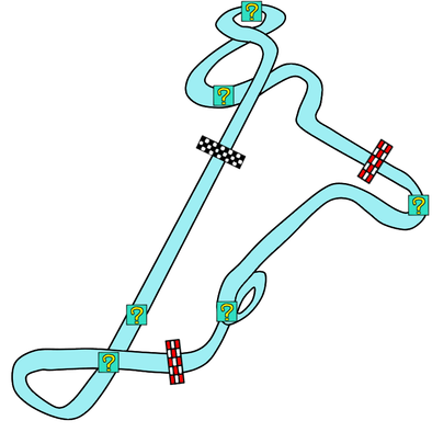 N64レインボーロードのコース画像