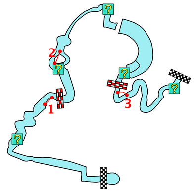 ワリオスノーマウンテンのコース画像