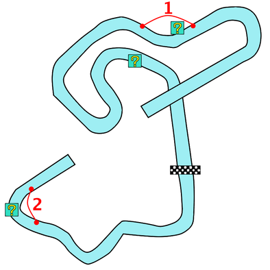 N64ピーチサーキットのコース画像