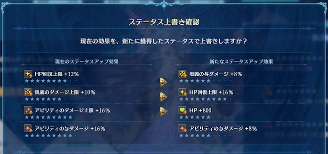 すでに限界突破済みでも能力の付け替えができる