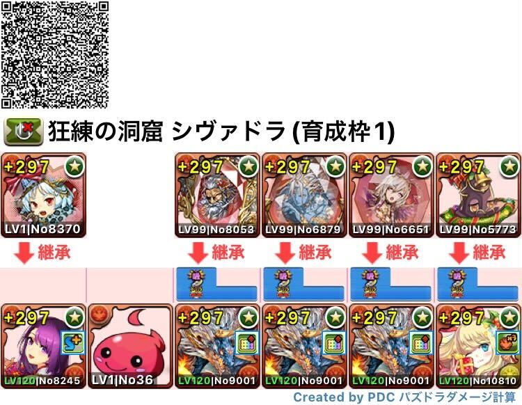 ソロシヴァドラ編成(育成枠1)