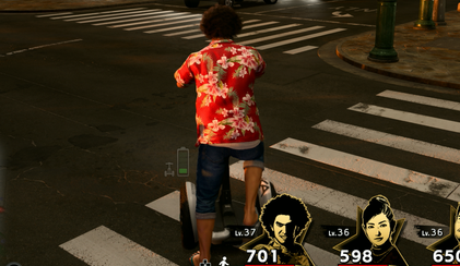 街で十字キーの下ボタンを押すと乗れる